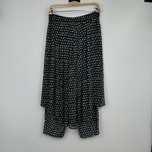 HD in Paris Anthropologie Womens Skirted Waterfront Pants Sz 4 Lagenlook Flowy H - Picture 6 of 10